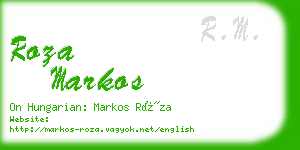 roza markos business card
